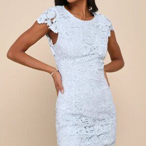 Blue LULU Lace Dress - Romance Language